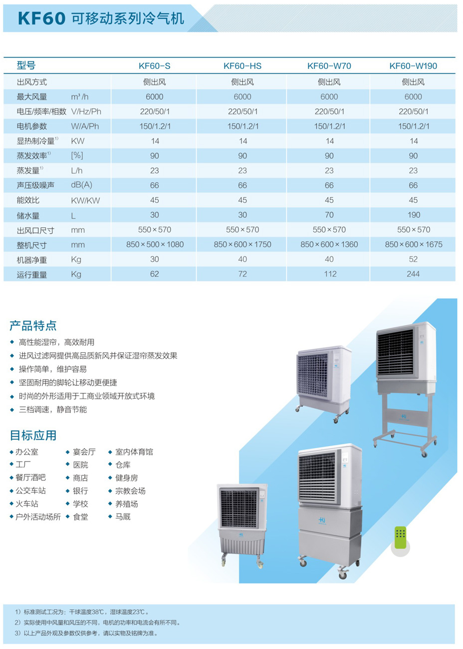 KF60可移動系列冷氣機